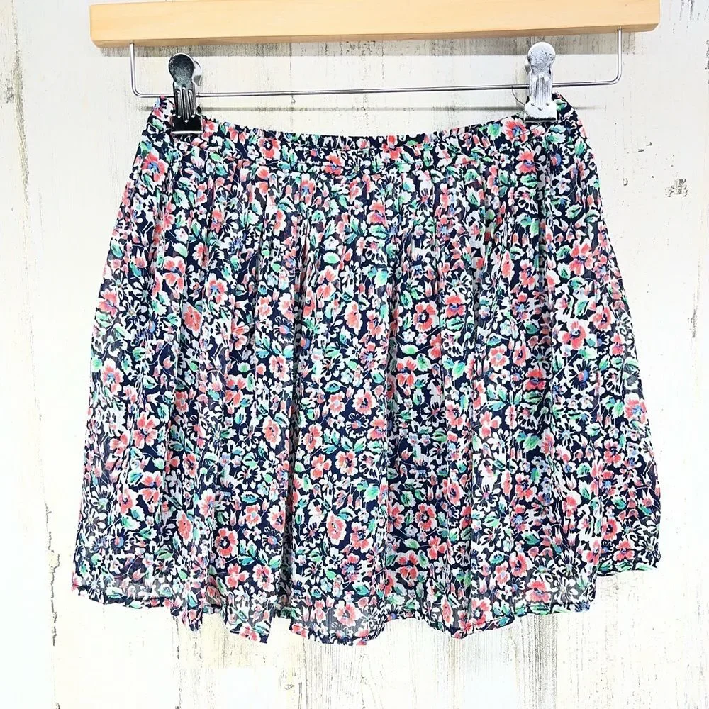 Old Navy Floral Mini Skirt Girls Large 10/12